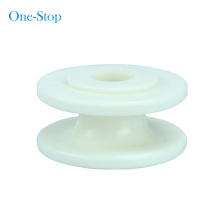 White plastic polyurethane pulley