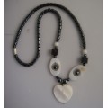 Hematite pearl Shell Necklace