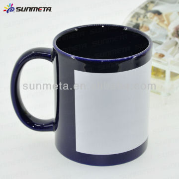 Blank black sublimation ceramic coated patch mug