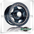 5 Star-Beadlock Wheels GS-501 Steel Wheel from 15" to 17" with different PCD, Offset and Vent hole