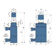 Double Acting Hydraulic Cylinder Jack 520 ton