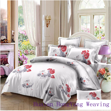 3 Stück Bettbezug und Kissen Shams Bettwäsche Set, weiche Microfaser gedruckte reversible Design Kissenbezug (Queen Size)