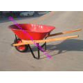 wooden handle 78L steel tray wheelbarrow