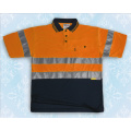 Water Proof Mens Orange Reflective Safety Polo Shirt