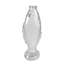 Fish shape glass wine whisky bottle