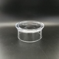 Hand pressed large size clear glass canlde container