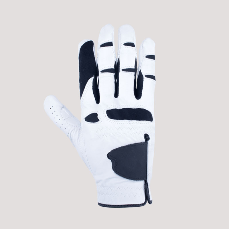 White and Black Golf Gloves