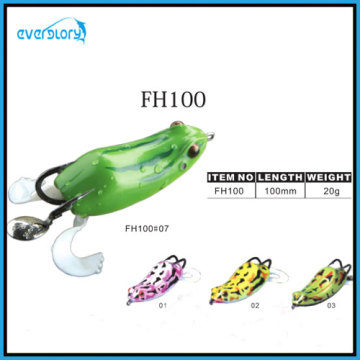 Свежий зеленый 3D Eye Hand Made Frog Fishing Lure