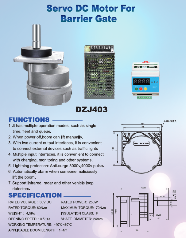 Smart Parking Access Control Boom Barrier Gate