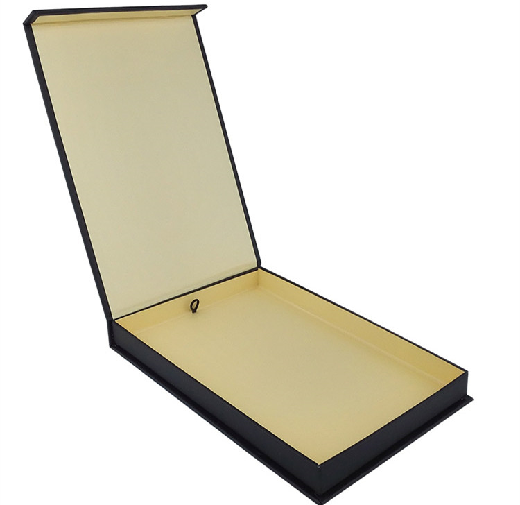 Black gift packaging box for book and pen