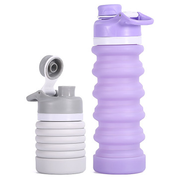 Garrafa de água dobrável Silicone viagem de bolso para beber