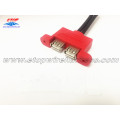 Conector hembra doble USB