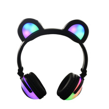 LED Light Panda Ear Headset Mobile Wireless Headphone