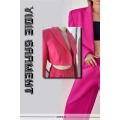 Blazer cultivado de espessura do meio feminino