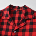 Children's Pajamas Red Black Plaid Christmas Style