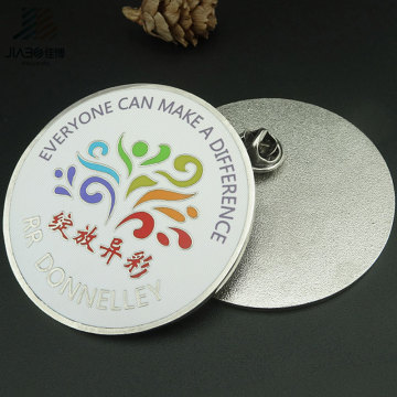 Le logo promotionnel fait sur commande promotionnel rond insigne de bouton en métal de revers de cadeau