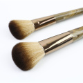 Wood grain plastic handle 6 pcs brush set