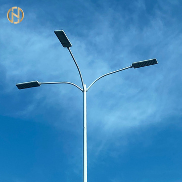 Lámpara de poste de luz de calle de energía solar galvanizada