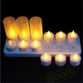 12pcs/set rechargeable led tea light candles