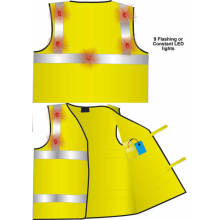 Safeward Waistcoat com 6 luzes LED intermitentes