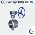 butt welding metal hard seal butterfly valve