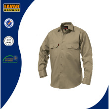 Fire Retardant 100%Cotton Twill Work Shirt Mens