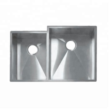 double kitchen sink square 304stainless steel handmade sink