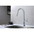 Swan Neck Shape Chrome Pull Out Kitchen Faucet