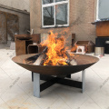 Outdoor round fire pit table