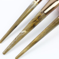 Wood grain plastic handle 6 pcs brush set