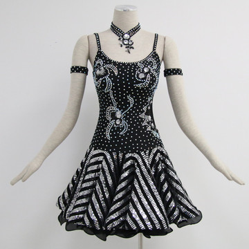 Black latin dance dress