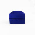 Blue Plastic LED Light Jewelry Box for Ring