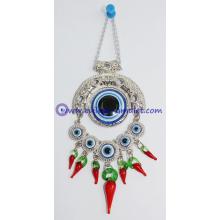 Wholesale metal evil eye pendant home decor gates wall hanging ornaments