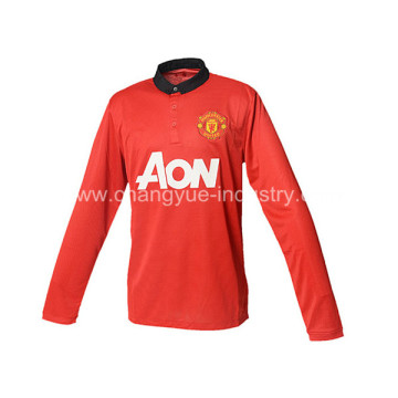 high quality factory design club team soccer jersey with long sleeves