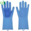 Silicone Washing Cleaning Brush Gloves Dishwashing Glvoes