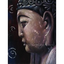 Pintura a óleo de alta qualidade de Buddha para a decoração Home (BU-028)