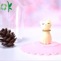 Accessoires de café en silicone en forme de chat, couvercles de tasses Dink