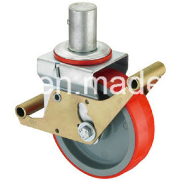 Rodízios de andaimes 150 mm Tamanho Freio total PU Caster