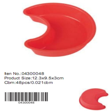 Red moon shape silicone cake mold