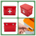 Red Tin Medicine Container