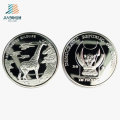 Die-Casting Shiny Silver Customize Logo Souvenir Coin, Promotional Gift Coin