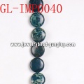 Imperial 12mm gemstone flat round beads