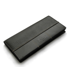 Long Patchwork men's wallet with press button closure clutches wallet