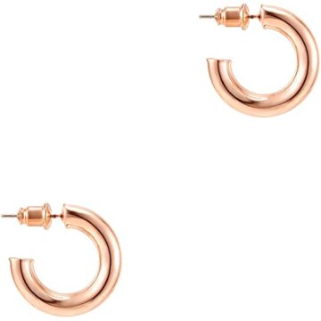 Colored Lightweight Chunky Hoop Earrings for Women