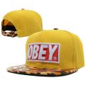 obedecer ajustable algodón snapback sombreros y gorras marca hip pop gorra de béisbol para el sombrero de sol de moda hombres