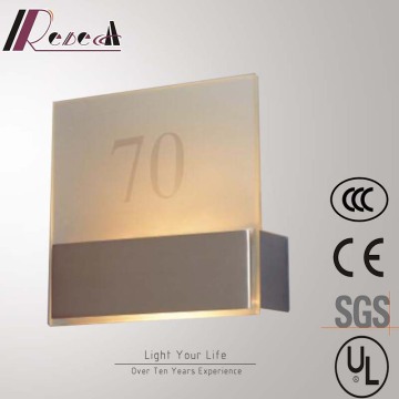 Satin Nickel Square Glass Wall Lamp with LED Strip