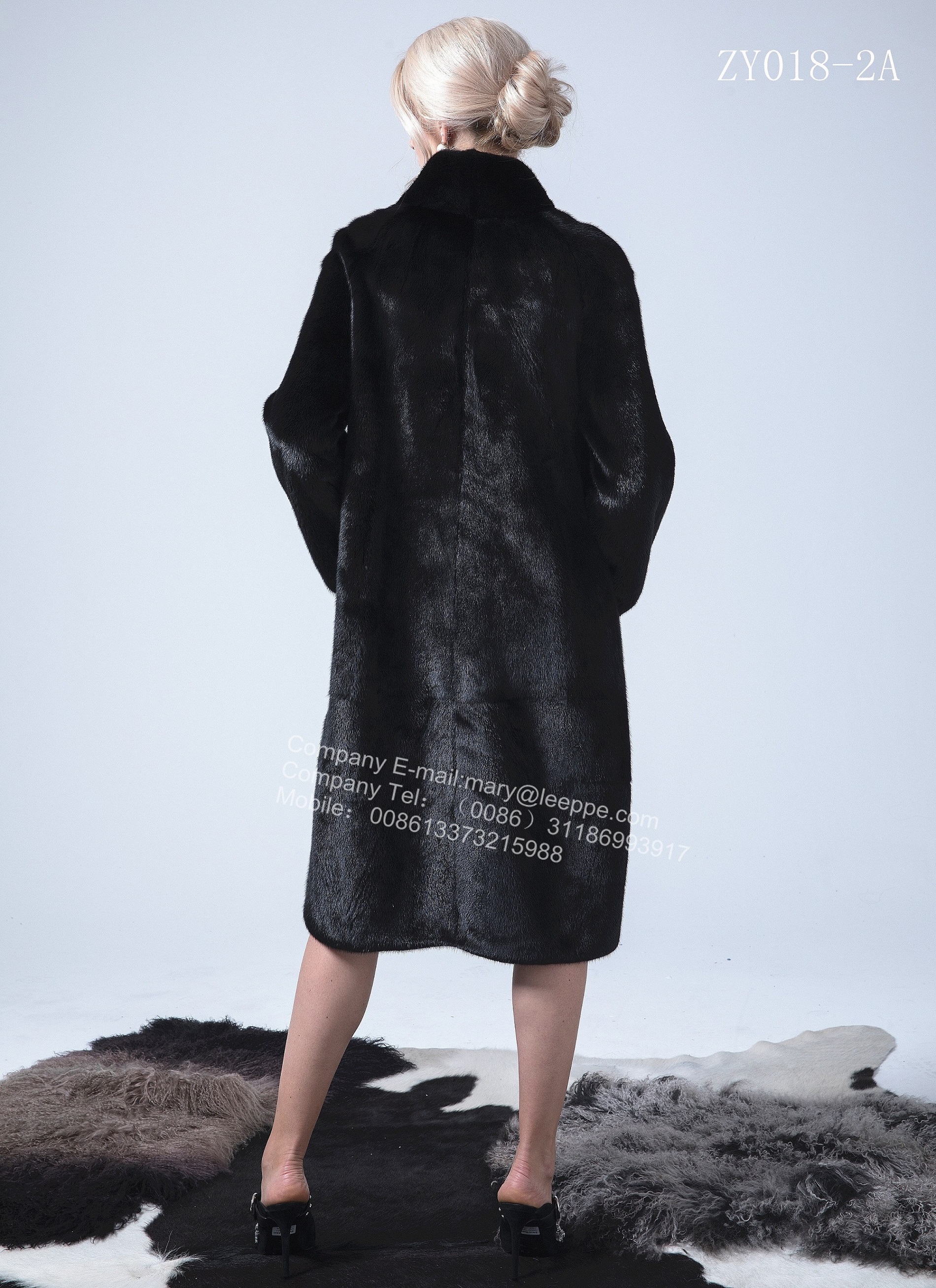 Reversible Women Mink Coat Long