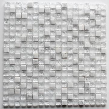 Classic White Cracked Glass Mosaic