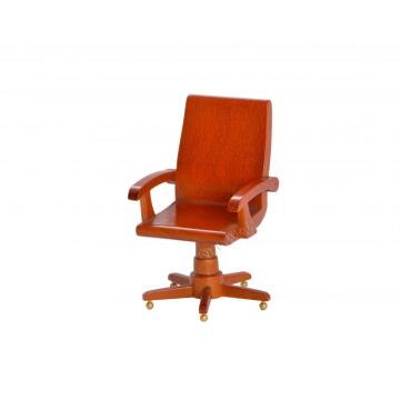 Dollhouse office furniture wooden swivel chair