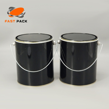 1 Gallon Black Metal Container For Paint